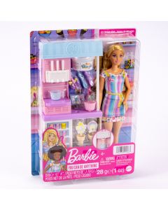 Barbie tienda helados con accesorios +4a