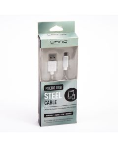 Cable acero inoxidable micro USB