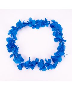 Collar flores para fiestas 48x8cm azul