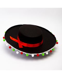 Sombrero afelpado multicolor 37cm 