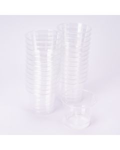 Vaso plástico redondo para helado con tapa 7.7x6.3cm 25und transparente