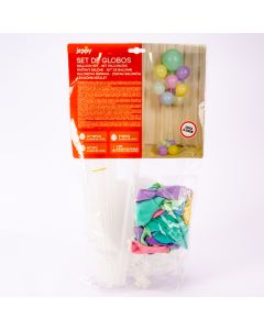 Columna plástica para globos 25pzas 5-12pulg multicolor