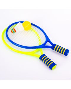 Raqueta Badminton plástica 42x22cm 4pzas 