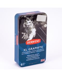 Barra Derwent graphite y caja metal xl 6und surtido