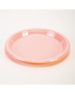 Plato plástico redondo jappy 7pulg 8und rosado