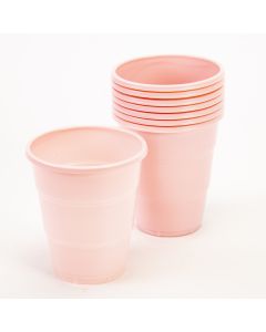 Vaso plástico jappy 7oz 8und rosado