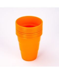 Vaso plástico Jappy 7oz 8und naranja