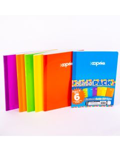 Combo cuaderno Copan cosido color liso 5+1 100h sec unidadesario Surtido por estilo