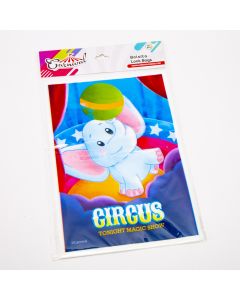 Bolsa plástico carnival circus elefante 20und