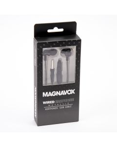 Audífono metálico Magnavox cable negro