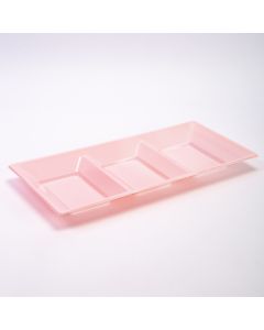 Bandeja plástica rectangular 3d 3und rosado